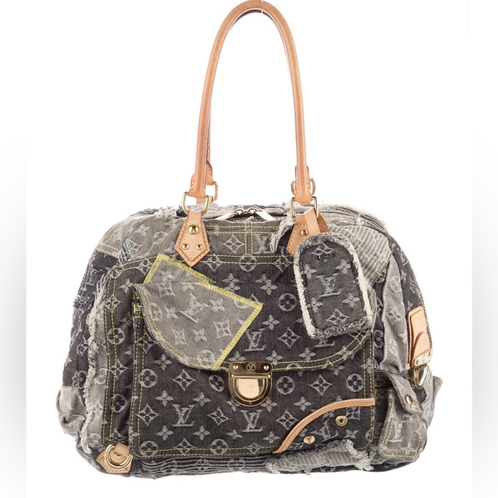 Denim Patchwork Bowly Bag - image 1